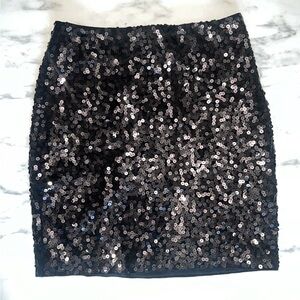 XS black PAIGE Sequin mini skirt